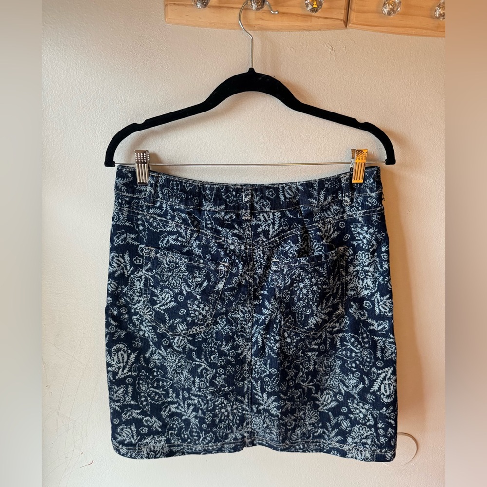Christopher & Banks Navy Floral Mini Skort - Picture 2 of 4